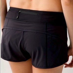 Lululemon Shorts • Size 4 • Black short with back zipper